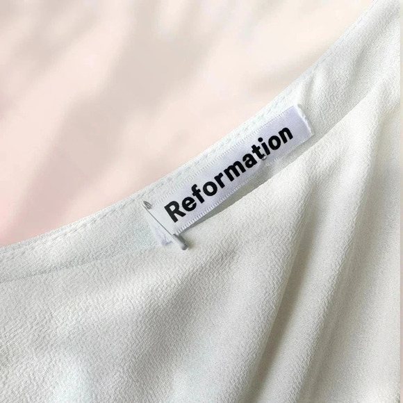 NEW REFORMATION Evelyn Dress Ivory White Size 2 - Picture 4 of 9